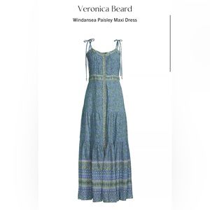 NWT Veronica Beard Windansea Paisley Maxi Dress size large